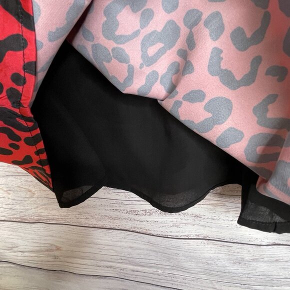 Lulu’s‎ Y2K Slip Dress Size XL Satin Animal Print Red NWT - Picture 9 of 15
